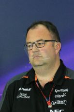 World © Octane Photographic Ltd. FIA Team Personnel Press Conference. Friday 19th June 2015, F1 Austrian GP, Red Bull Ring, Spielberg, Austria. Sahara Force India Chief Engineer – Tom McCollough. Digital Ref: 1308LB1D6901