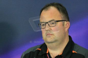 World © Octane Photographic Ltd. FIA Team Personnel Press Conference. Friday 19th June 2015, F1 Austrian GP, Red Bull Ring, Spielberg, Austria. Sahara Force India Chief Engineer – Tom McCollough. Digital Ref: 1308LB1D6920