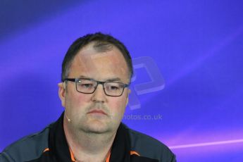 World © Octane Photographic Ltd. FIA Team Personnel Press Conference. Friday 19th June 2015, F1 Austrian GP, Red Bull Ring, Spielberg, Austria. Sahara Force India Chief Engineer – Tom McCollough. Digital Ref: 1308LB1D7005