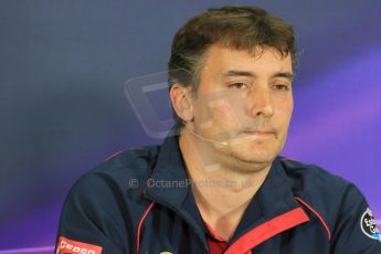 World © Octane Photographic Ltd. FIA Team Personnel Press Conference. Friday 19th June 2015, F1 Austrian GP, Red Bull Ring, Spielberg, Austria. Scuderia Ferrari Chief operating Officer (Power Unit) – Mattia Binotto, Scuderia Toro Rosso Technical Director – James Key. Digital Ref: 1308LB1D7016