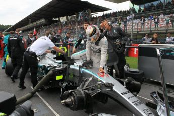 World © Octane Photographic Ltd. Mercedes AMG Petronas F1 W06 Hybrid – Lewis Hamilton. Sunday 21st June 2015, F1 Austrian GP Grid, Red Bull Ring, Spielberg, Austria. Digital Ref: 1318LW1L4084