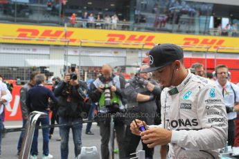 World © Octane Photographic Ltd. Mercedes AMG Petronas F1 W06 Hybrid – Lewis Hamilton. Sunday 21st June 2015, F1 Austrian GP Grid, Red Bull Ring, Spielberg, Austria. Digital Ref: 1318LW1L4088