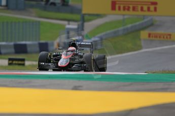 World © Octane Photographic Ltd. McLaren Honda MP4/30 - Jenson Button. Friday 19th June 2015, F1 Austrian GP Practice 1, Red Bull Ring, Spielberg, Austria. Digital Ref: 1304LB1D5150