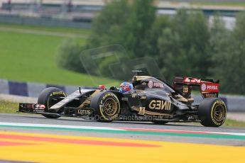 World © Octane Photographic Ltd. Lotus F1 Team E23 Hybrid Reserve Driver – Jolyon Palmer. Friday 19th June 2015, F1 Austrian GP Practice 1, Red Bull Ring, Spielberg, Austria. Digital Ref: 1304LB1D5240