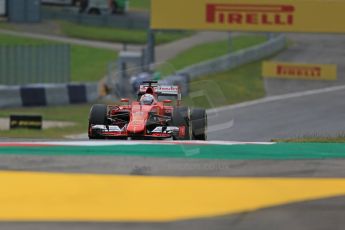 World © Octane Photographic Ltd. Scuderia Ferrari SF15-T– Sebastian Vettel. Friday 19th June 2015, F1 Austrian GP Practice 1, Red Bull Ring, Spielberg, Austria. Digital Ref: 1304LB1D5252