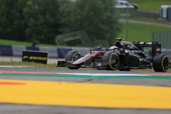 World © Octane Photographic Ltd. McLaren Honda MP4/30 - Jenson Button. Friday 19th June 2015, F1 Austrian GP Practice 1, Red Bull Ring, Spielberg, Austria. Digital Ref: 1304LB1D5261