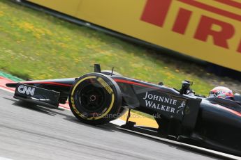 World © Octane Photographic Ltd. McLaren Honda MP4/30 - Jenson Button. Friday 19th June 2015, F1 Austrian GP Practice 1, Red Bull Ring, Spielberg, Austria. Digital Ref: 1304LB1D5530