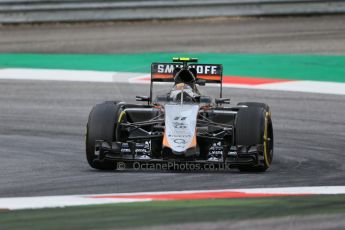 World © Octane Photographic Ltd. Sahara Force India VJM08 – Sergio Perez. Friday 19th June 2015, F1 Austrian GP Practice 1, Red Bull Ring, Spielberg, Austria. Digital Ref: 1304LB1D5603