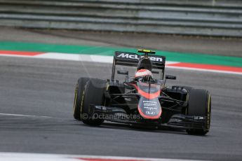 World © Octane Photographic Ltd. McLaren Honda MP4/30 - Jenson Button. Friday 19th June 2015, F1 Austrian GP Practice 1, Red Bull Ring, Spielberg, Austria. Digital Ref: 1304LB1D5648