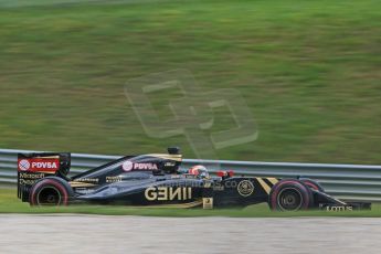 World © Octane Photographic Ltd. Lotus F1 Team E23 Hybrid – Romain Grosjean. Friday 19th June 2015, F1 Austrian GP Practice 2, Red Bull Ring, Spielberg, Austria. Digital Ref: 1306CB7D3849