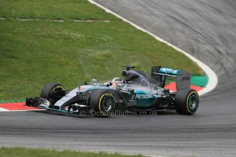 World © Octane Photographic Ltd. Mercedes AMG Petronas F1 W06 Hybrid – Lewis Hamilton. Friday 19th June 2015, F1 Austrian GP Practice 2, Red Bull Ring, Spielberg, Austria. Digital Ref: 1306LB1D6316