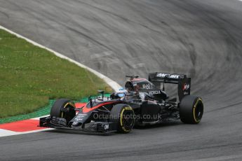 World © Octane Photographic Ltd. McLaren Honda MP4/30 – Fernando Alonso. Friday 19th June 2015, F1 Austrian GP Practice 2, Red Bull Ring, Spielberg, Austria. Digital Ref: 1306LB1D6355