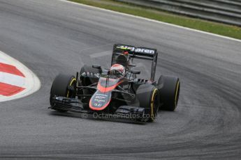 World © Octane Photographic Ltd. McLaren Honda MP4/30 - Jenson Button. Friday 19th June 2015, F1 Austrian GP Practice 2, Red Bull Ring, Spielberg, Austria. Digital Ref: 1306LB1D6488