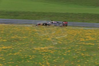 World © Octane Photographic Ltd. Lotus F1 Team E23 Hybrid – Romain Grosjean. Friday 19th June 2015, F1 Austrian GP Practice 2, Red Bull Ring, Spielberg, Austria. Digital Ref: 1306LB1D6498