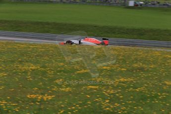 World © Octane Photographic Ltd. Manor Marussia F1 Team MR03B – William Stevens. Friday 19th June 2015, F1 Austrian GP Practice 2, Red Bull Ring, Spielberg, Austria. Digital Ref: 1306LB1D6512