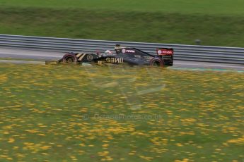 World © Octane Photographic Ltd. Lotus F1 Team E23 Hybrid – Romain Grosjean. Friday 19th June 2015, F1 Austrian GP Practice 2, Red Bull Ring, Spielberg, Austria. Digital Ref: 1306LB1D6567