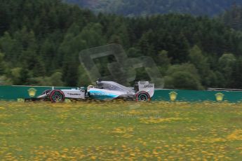 World © Octane Photographic Ltd. Mercedes AMG Petronas F1 W06 Hybrid – Lewis Hamilton. Friday 19th June 2015, F1 Austrian GP Practice 2, Red Bull Ring, Spielberg, Austria. Digital Ref: 1306LB1D6641