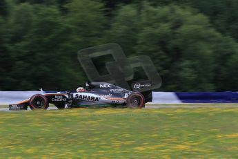 World © Octane Photographic Ltd. Sahara Force India VJM08 – Nico Hulkenberg. Friday 19th June 2015, F1 Austrian GP Practice 2, Red Bull Ring, Spielberg, Austria. Digital Ref: 1306LB1D6689