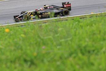 World © Octane Photographic Ltd. Lotus F1 Team E23 Hybrid – Romain Grosjean. Friday 19th June 2015, F1 Austrian GP Practice 2, Red Bull Ring, Spielberg, Austria. Digital Ref: 1306LB1L3023