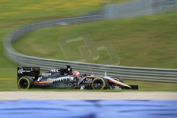 World © Octane Photographic Ltd. Sahara Force India VJM08 – Nico Hulkenberg. Saturday 20th June 2015, F1 Austrian GP Practice 3, Red Bull Ring, Spielberg, Austria. Digital Ref: 1311CB5D4987