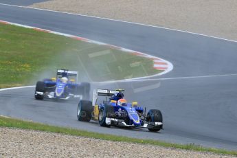 World © Octane Photographic Ltd. Sauber F1 Team C34-Ferrari – Felipe Nasr and Marcus Ericsson. Saturday 20th June 2015, F1 Austrian GP Practice 3 Red Bull Ring, Spielberg, Austria. Digital Ref: 1311CB7D5980
