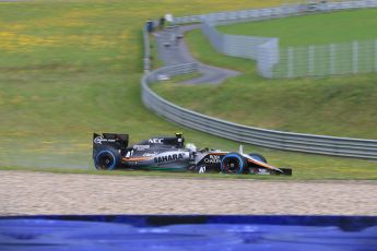 World © Octane Photographic Ltd. Sahara Force India VJM08 – Sergio Perez. Saturday 20th June 2015, F1 Austrian GP Practice 3, Red Bull Ring, Spielberg, Austria. Digital Ref: 1311CB7D6025