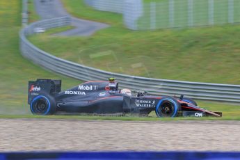 World © Octane Photographic Ltd. McLaren Honda MP4/30 - Jenson Button. Saturday 20th June 2015, F1 Austrian GP Practice 3, Red Bull Ring, Spielberg, Austria. Digital Ref: 1311CB7D6117
