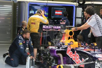 World © Octane Photographic Ltd. Infiniti Red Bull Racing RB11 with Renault engineer. Saturday 20th June 2015, F1 GP Qualifying Parc Ferme, Red Bull Ring, Spielberg, Austria. Digital Ref: 1312CB5D5067