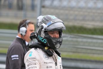 World © Octane Photographic Ltd. Mercedes AMG Petronas F1 W06 Hybrid – Nico Rosberg walks back to the pits. Saturday 20th June 2015, F1 Qualifying, Red Bull Ring, Spielberg, Austria. Digital Ref: 1312CB7D6227