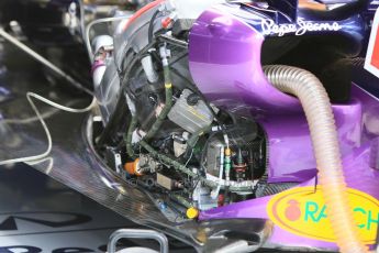 World © Octane Photographic Ltd. Infiniti Red Bull Racing RB11 sidepod radiator detail. Saturday 20th June 2015, F1 GP Qualifying Parc Ferme, Red Bull Ring, Spielberg, Austria. Digital Ref: 1312CB7D6257