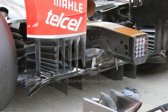 World © Octane Photographic Ltd. Scuderia Ferrari SF15-T rear wing and diffusor detail. Saturday 20th June 2015, F1 Austrian GP Qualifying Parc Ferme, Red Bull Ring, Spielberg, Austria. Digital Ref: 1312CB7D6293