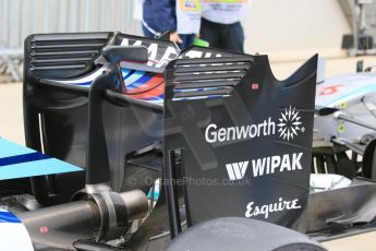 World © Octane Photographic Ltd. Williams Martini Racing FW37 – Rear wing. Saturday 20th June 2015, F1 Austrian GP Qualifying Parc Ferme, Red Bull Ring, Spielberg, Austria. Digital Ref: 1312CB7D6295