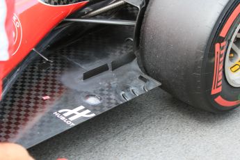 World © Octane Photographic Ltd. Scuderia Ferrari SF15-T floor detail. Saturday 20th June 2015, F1 Austrian GP Qualifying Parc Ferme, Red Bull Ring, Spielberg, Austria. Digital Ref: 1312CB7D6645