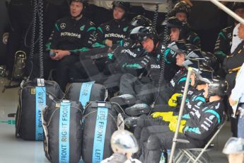World © Octane Photographic Ltd. Mercedes AMG Petronas F1 pit crew. Sunday 21st June 2015, F1 Race, Red Bull Ring, Spielberg, Austria. Digital Ref: 1319CB7D7675