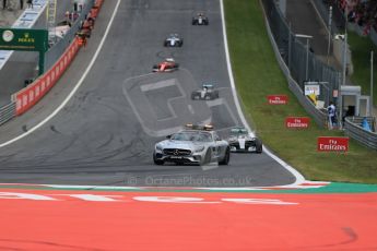 World © Octane Photographic Ltd. Mercedes AMG Petronas F1 W06 Hybrid – Nico Rosberg behind safety car. Sunday 21st June 2015, F1 Race, Red Bull Ring, Spielberg, Austria. Digital Ref: World © Octane Photographic Ltd. Mercedes AMG Petronas F1 W06 Hybrid – Nico Rosberg. Sunday 21st June 2015, F1 Race, Red Bull Ring, Spielberg, Austria. Digital Ref: 1319LB1D9492