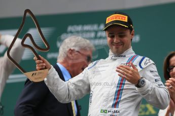 World © Octane Photographic Ltd. Williams Martini Racing FW37 – Felipe Massa. Sunday 21st June 2015, F1 Austrian GP Race Podium, Red Bull Ring, Spielberg, Austria. Digital Ref: 1320LB1D0155