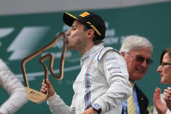 World © Octane Photographic Ltd. Williams Martini Racing FW37 – Felipe Massa. Sunday 21st June 2015, F1 Austrian GP Race Podium, Red Bull Ring, Spielberg, Austria. Digital Ref: 1320LB1D0166