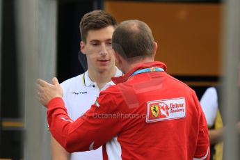 World © Octane Photographic Ltd. Friday 19th June 2015. DAMS – Alex Lynn and Ferrari Academy representative. GP2 Practice – Red Bull Ring, Spielberg, Austria. Digital Ref. : 1305CB7D3137