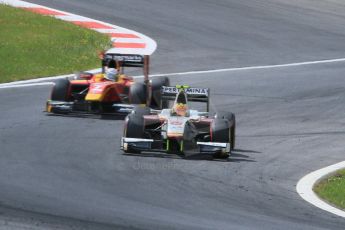 World © Octane Photographic Ltd. Friday 19th June 2015. Campos Racing – Rio Haryanto and Racing Engineering – Jordan King. GP2 Qualifying – Red Bull Ring, Spielberg, Austria. Digital Ref. : 1307CB7D3951