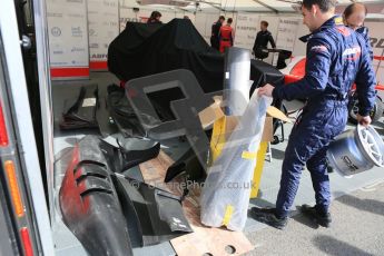 World © Octane Photographic Ltd. Sunday 21st June 2015. Arden International – Kevin Ceccon's car with the parts needed to fix it delivered. GP3 Race 2 – Red Bull Ring, Spielberg, Austria. Digital Ref. : 1316CB5D5313