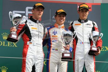 World © Octane Photographic Ltd. Sunday 21st June 2015. Trident – Oscar Tunjo (1st), ART Grand Prix – Marvin Kirchhofer (2nd) and Esteban Ocon (3rd - later disqualified). GP3 Race 2 – Red Bull Ring, Spielberg, Austria. Digital Ref. : 1316CB7D6973