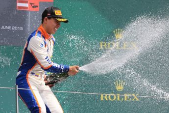 World © Octane Photographic Ltd. Sunday 21st June 2015. Trident – Oscar Tunjo. GP3 Race 2 – Red Bull Ring, Spielberg, Austria. Digital Ref. : 1316CB7D6999