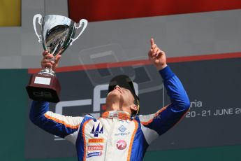 World © Octane Photographic Ltd. Sunday 21st June 2015. Trident – Oscar Tunjo. GP3 Race 2 – Red Bull Ring, Spielberg, Austria. Digital Ref. : 1316LB1D8979