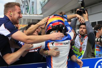 World © Octane Photographic Ltd. Sunday 21st June 2015. Trident – Oscar Tunjo. GP3 Race 2 – Red Bull Ring, Spielberg, Austria. Digital Ref. : 1316LW1L3817