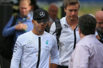 World © Octane Photographic Ltd. Mercedes AMG Petronas F1 W06 Hybrid – Lewis Hamilton. Sunday 21st June 2015, F1 Austrian GP Paddock, Red Bull Ring, Spielberg, Austria. Digital Ref: 1315LB1D8832