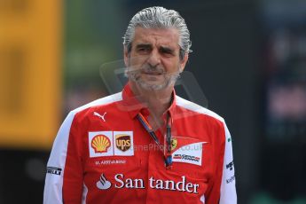 World © Octane Photographic Ltd. Scuderia Ferrari - Maurizio Arrivabene. Sunday 21st June 2015, F1 Austrian GP Paddock, Red Bull Ring, Spielberg, Austria. Digital Ref: 1315LB1D8905