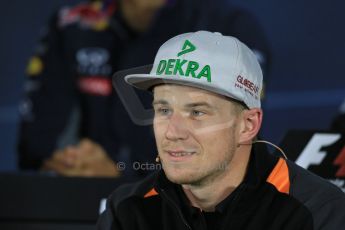 World © Octane Photographic Ltd. Sahara Force India VJM08 – Nico Hulkenberg. Thursday 18th June 2015, F1 Austrian GP Thursday Drivers’ Press Conference, Red Bull Ring, Spielberg, Austria. Digital Ref: 1303LB1D4740