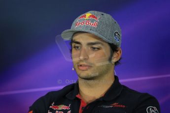 World © Octane Photographic Ltd. Scuderia Toro Rosso STR10 – Carlos Sainz Jnr. Thursday 18th June 2015, F1 Austrian GP Thursday Drivers’ Press Conference, Red Bull Ring, Spielberg, Austria. Digital Ref: 1303LB1D4852