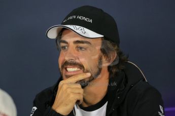 World © Octane Photographic Ltd. McLaren Honda MP4/30 – Fernando Alonso. Thursday 18th June 2015, F1 Austrian GP Thursday Drivers’ Press Conference, Red Bull Ring, Spielberg, Austria. Digital Ref: 1303LB1D5009