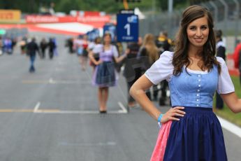 World © Octane Photographic Ltd. Saturday 20th June 2015. Grid girls. GP2 Race 1 – Red Bull Ring, Spielberg, Austria. Digital Ref. : 1313CB7D6266
